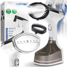 PAROWNICA STEAMER DO UBRAŃ ŻELAZKO PAROWE ZELMER SZCZOTKA