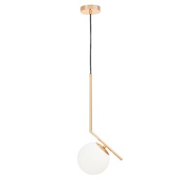 LAMPA WISZĄCA NOWOCZESNA ZŁOTA BIAŁA KULA SORENTO 15