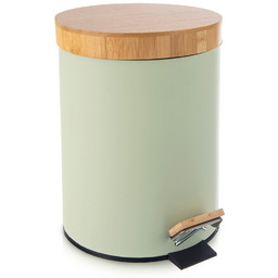 Kosz na śmieci metalowy z pedałem zielony GREENISH