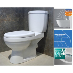 Kompakt WC premium 76,5x39x72 cm odpływ pion/ poziom