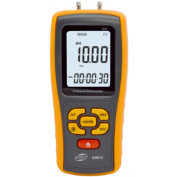 Cyfrowy manometr różnicowy - miernik ciśnienia gazów -