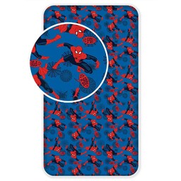Jerry Fabrics Prześcieradło bawełniane z gumką 90x200 Spiderman