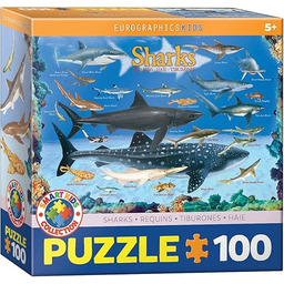 Sharks 100 Pieces Eurographics Kids 5+