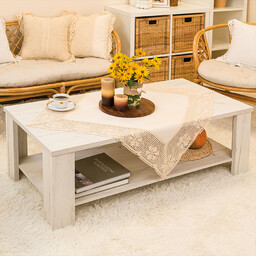 Markizeta Obrus serweta z ażurem 85x85 012 kremowa