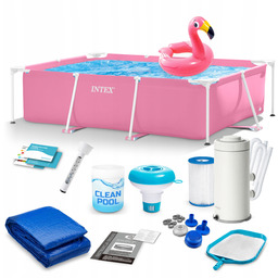 Basen ogrodowy stelażowy Intex 220x150 28266 Zestaw 15W1