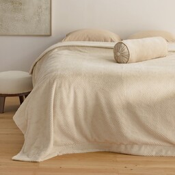 Narzuta Futrzana Przeszywana w Geometryczny Wzór Abraco 200x220