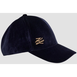 KARL LAGERFELD Granatowa czapka z daszkiem Autograph Pin