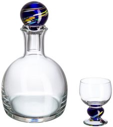 Szklane słoiki Bohemia Luis zestaw napojów alkoholowych, szkło