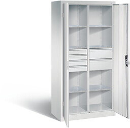 Metalowa szafa warsztatowa - 120x50x195 cm, 6 szuflad,