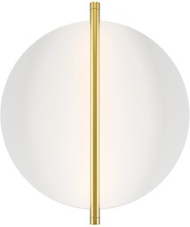 MIRA Lampa ścienna kinkiet złota biała H34cm fi30cm