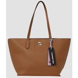 KARL LAGERFELD Brązowa shopperka Ikon Pebble