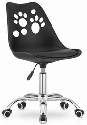 Elior Czarne ergonomiczne krzesło obrotowe do nauki