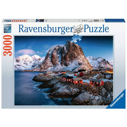 Puzzle Hamnoy Lofoty Norwegia Lofoten 3000 Elementów Ravensburger