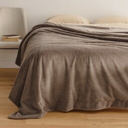 Narzuta Futrzana Przeszywana w Geometryczny Wzór Abraco 200x220