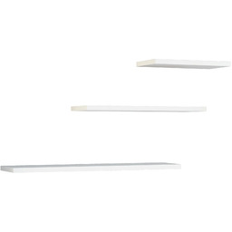 Edinos Biały zestaw 3 minimalistycznych półek ściennych A5-N82