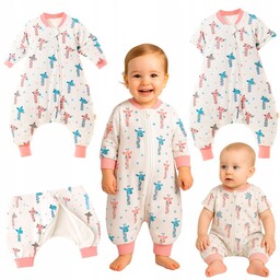 Śpiwór dziecięcy rozpinany pajacyk otulacz bawełniany dla niemowląt