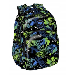 Plecak szkolny wielokomorowy Batman CoolPack czarny, niebieski, zielony