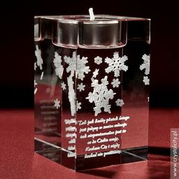 Śnieżynki 3D • personalizowany świecznik • GRAWER 3D