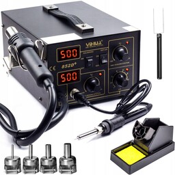 852D+ Stacja Lutownicza Hot-air 700W Spawarka do Plastiku