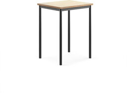 Stół SONITUS, 700x600x900 mm, beżowe linoleum, antracyt