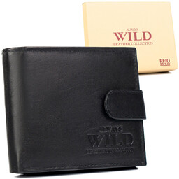 Skórzany rozbudowany męski portfel Wild z RFID