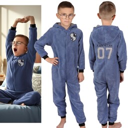 HARRY POTTER Ravenclaw Jednoczęściowa piżama dziecięca, POLAROWA CIEPŁA