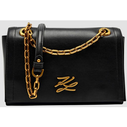 KARL LAGERFELD Czarna skórzana listonoszka Autograph