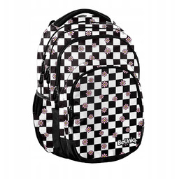 Plecak Szkolny Młodzieżowy krata Czarny BeUniq szachownica kratka