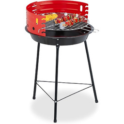 Relaxdays Grill na węgiel drzewny, Ø 37 cm,