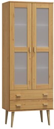 Witryna drewniana Venuci 2 szuflady 79cm olcha
