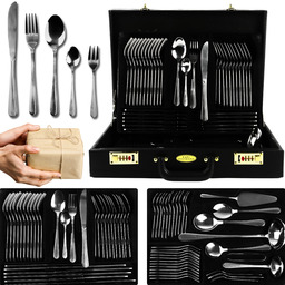 Zestaw Sztućców Sztućce dla 12os Walizka Komplet 72el