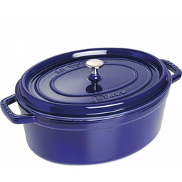 Staub Garnek żeliwny Owalny 3.2l Niebieski La Cocotte