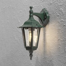 Konstsmide Kinkiet zewnętrzny Firenze, zielony, oprawa dolna, 36
