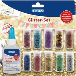 Stylex 23386 - zestaw brokatów, 11-częściowy, z 8