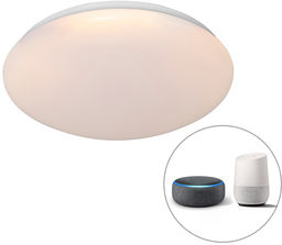 QAZQA Inteligentna nowoczesna lampa sufitowa biała 38 cm