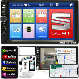 Radio Ekran Dotykowy 7" do Seat Cordoba 2002