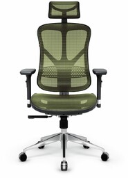Fotel ergonomiczny Diablo V-Basic: czarno-zielony (1538), do biura,