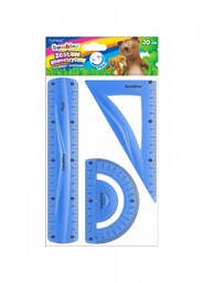 Zestaw geometryczny 3 elementy, flexi, 20 cm BAMBINO