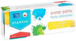 Farby plakatowe School 12 kolorów - STARPAK