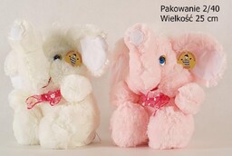 Pluszak Słoń Z Kokardą Siedzący 25cm Deef