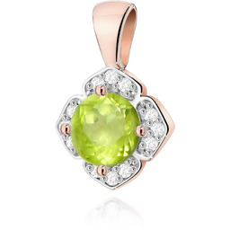 Złota zawieszka wisiorek Z0571 Oliwin 0,60ct różowe złoto