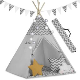 Namiot tipi dla dzieci z poduszkami, Nukido, 120x120x165