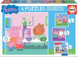 Świnka Peppa Progresywne puzzle, 12, 20 i 25