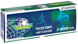 Farby plakatowe Football 12 kolorów - STARPAK