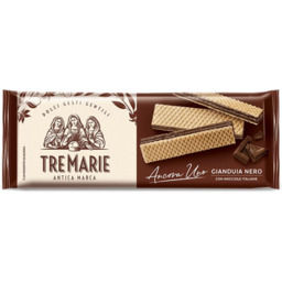 Wafle z nadzieniem kakaowo-orzechowym TRE MARIE 140g