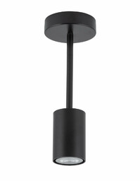 Sigma Minimalistyczna lampa sufitowa Luis czarna tuba