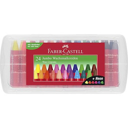 FABER-CASTELL 120034 kredki woskowe Jumbo, pudełko 24 sztuki,