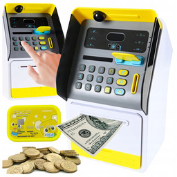 Sejf dziecięcy zabawkowy Skarbonka bankomat hasło Pin