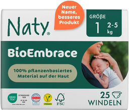 Naty BioEmbrace, Ekologiczne pieluszki jednorazowe rozmiar 1, 2-5