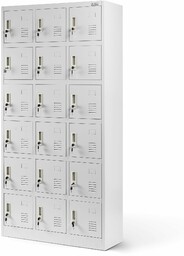 Szafka pracownicza skrytkowa szara: KAROL, 900 x 1850